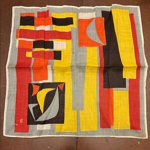 Vintage Abstract Geometric Pattern Handkerchief
